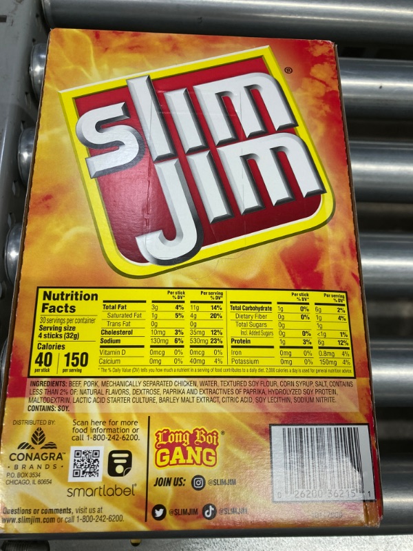 Photo 2 of Slim Jim Snack Sticks, Original - 120 count, 0.28 oz box