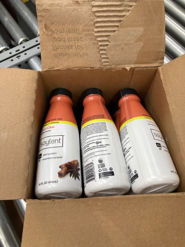 Photo 2 of (Price/case)Soylent - Drink Soylent Cafe Chai - Case of 12 - 14 FZ