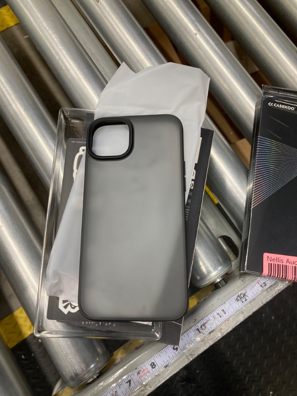 Photo 1 of CASEKOO for iPhone 15 Plus Case/iPhone 14 Plus Case Matte Shockproof, [10FT Mil-Grade Drop Protection] [Never Yellow] Translucent Slim Cover Women Men iPhone Phone Case, Frosted Black