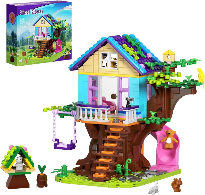 Photo 1 of 
ZIQILIGHTING Tree House Building Set, Friendship Treehouse Building Toy for Girls, with Slides, Swing, Animals Creative Forest House Building Brick Kits,...
