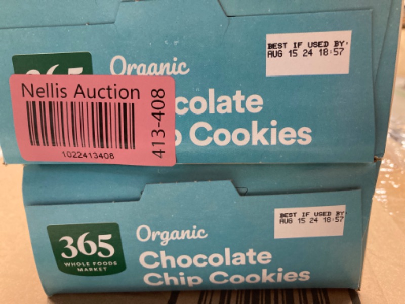 Photo 3 of ***EXP DATE 08/15/2024*** 
365 by Whole Foods Market, Organic Chocolate Chip Cookies, 12 Ounce Chocolate Chip 12 Ounce (Pack of 2)