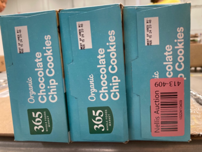 Photo 3 of ***EXP DATE 08/15/2024*** 365 by Whole Foods Market, Organic Chocolate Chip Cookies, 12 Ounce Chocolate Chip 12 Ounce (Pack of 3 )