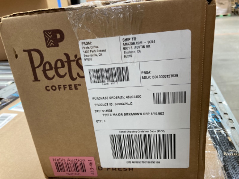 Photo 3 of ***EXP 06/11/2024*** Peet's Coffee, Dark Roast Ground Coffee - Major Dickason's Blend 63 Ounces 10.5 Ounce (Pack of 6)