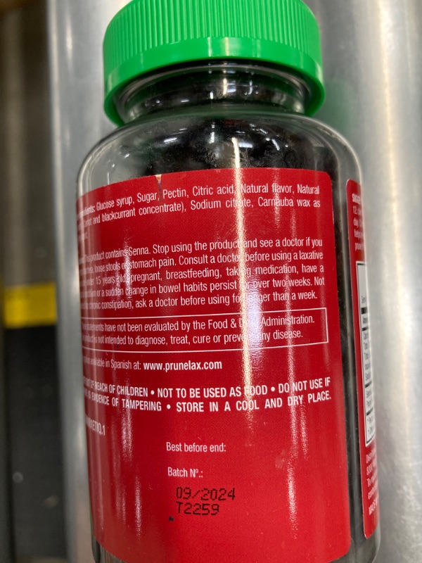 Photo 2 of ***EXP 09/2024*** Prunelax Ciruelax Regular Strength Laxative Gummies - Gentle Relief for Occasional Constipation – Made with Natural Senna, Predictable Relief, Gluten-Free, Works in Just 8 to 12 Hours - 60ct