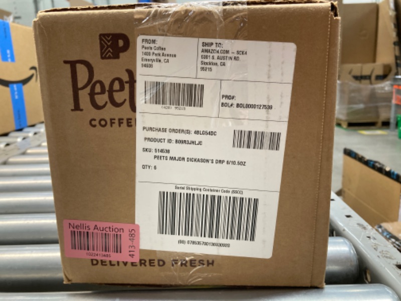 Photo 3 of ***EXP 06/11/2024*** Peet's Coffee, Dark Roast Ground Coffee - Major Dickason's Blend 63 Ounces 10.5 Ounce (Pack of 6)