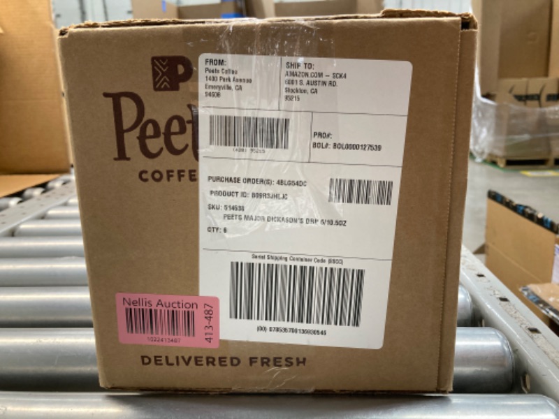 Photo 3 of ***EXP 06/11/2024***  
Peet's Coffee, Dark Roast Ground Coffee - Major Dickason's Blend 63 Ounces 10.5 Ounce (Pack of 6)