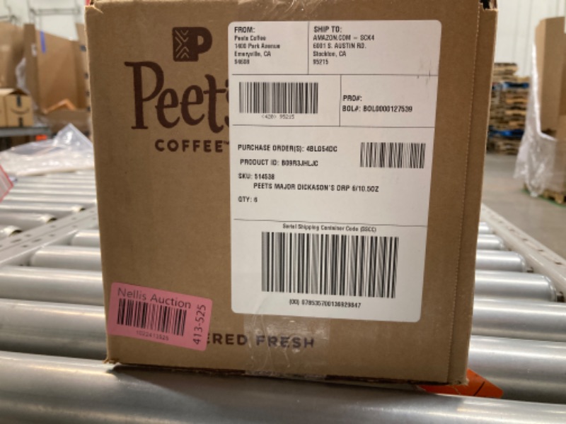 Photo 3 of ***EXP 06/11/2024*** Peet's Coffee, Dark Roast Ground Coffee - Major Dickason's Blend 63 Ounces 10.5 Ounce (Pack of 6) Major Dickason's 10.5 Ounce (Pack of 6)