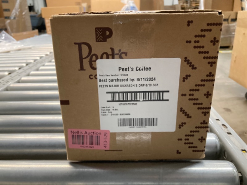 Photo 3 of ***EXP 06/11/2024*** Peet's Coffee, Dark Roast Ground Coffee - Major Dickason's Blend 63 Ounces 10.5 Ounce (Pack of 6) Major Dickason's 10.5 Ounce (Pack of 6)