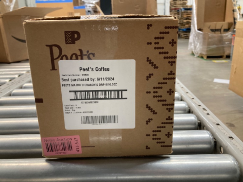 Photo 3 of ***EXP 06/11/2024*** Peet's Coffee, Dark Roast Ground Coffee - Major Dickason's Blend 63 Ounces 10.5 Ounce (Pack of 6) Major Dickason's 10.5 Ounce (Pack of 6)