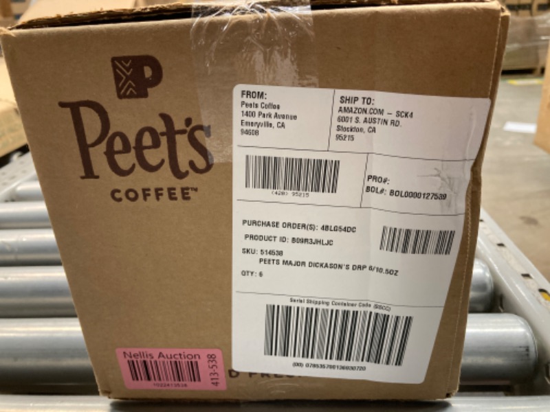 Photo 3 of ***EXP 06/11/2024*** Peet's Coffee, Dark Roast Ground Coffee - Major Dickason's Blend 63 Ounces 10.5 Ounce (Pack of 6) Major Dickason's 10.5 Ounce (Pack of 6)