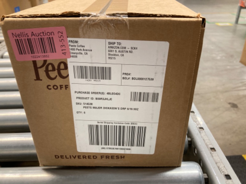 Photo 3 of ***EXP 06/11/2024*** Peet's Coffee, Dark Roast Ground Coffee - Major Dickason's Blend 63 Ounces 10.5 Ounce (Pack of 6) Major Dickason's 10.5 Ounce (Pack of 6)