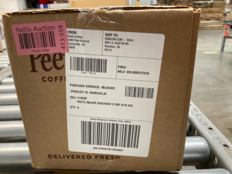 Photo 3 of ***EXP 06/11/2024*** Peet's Coffee, Dark Roast Ground Coffee - Major Dickason's Blend 63 Ounces 10.5 Ounce (Pack of 6) Major Dickason's 10.5 Ounce (Pack of 6)