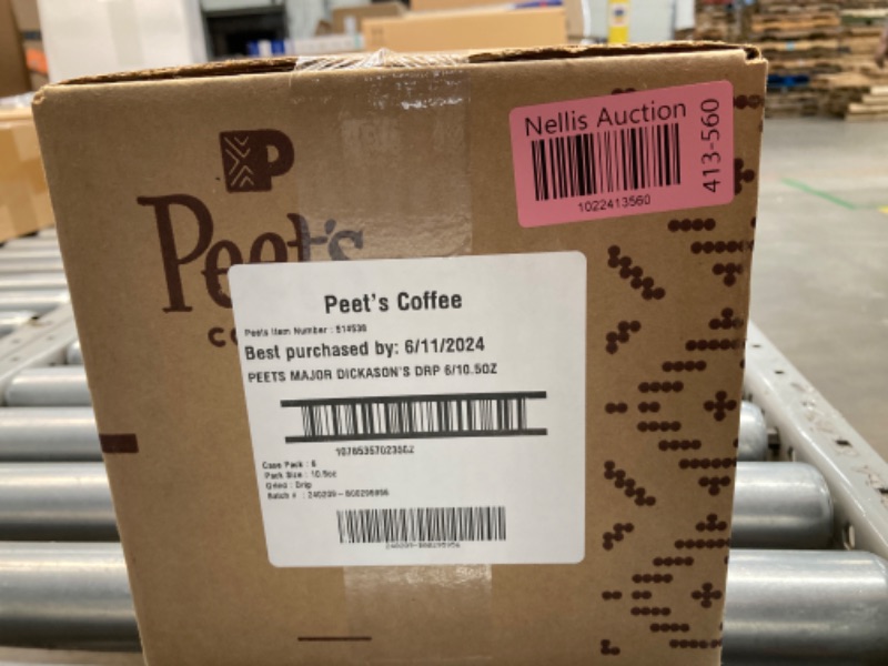 Photo 3 of ***EXP 06/11/2024*** Peet's Coffee, Dark Roast Ground Coffee - Major Dickason's Blend 63 Ounces 10.5 Ounce (Pack of 6) Major Dickason's 10.5 Ounce (Pack of 6)