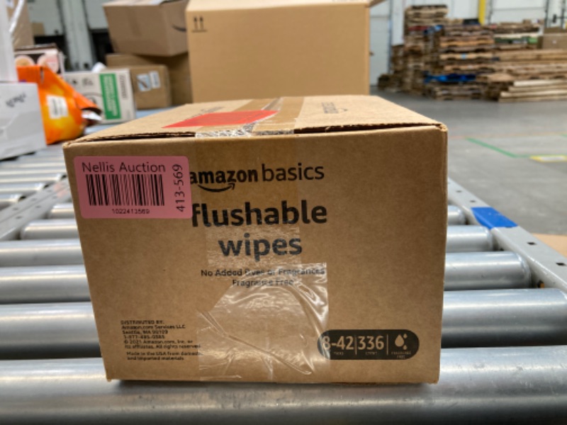 Photo 3 of ***EXP 06/09/2026*** Amazon Basics Flushable Adult Toilet Wipes, Fragrance Free, 336 Count (8 Packs of 42) (Previously Solimo)