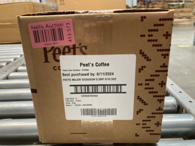 Photo 3 of ***EXP 06/11/2024*** Peet's Coffee, Dark Roast Ground Coffee - Major Dickason's Blend 63 Ounces 10.5 Ounce (Pack of 6)