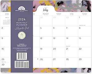 Photo 1 of 
2023-2024 Magnetic Refrigerator Calendar Wall Calendar Pad by Bright Day, 18 Month 8 x 10 Inch, July 2023-December 2024, Abstract Art