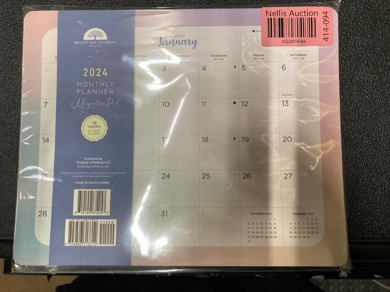 Photo 3 of 2023-2024 Purple Blush Desk Pad Office Calendar by Bright Day, 18 Month 8 x 10 Inch