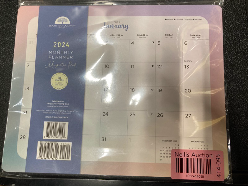 Photo 3 of 2023-2024 Purple Blush Desk Pad Office Calendar by Bright Day, 18 Month 8 x 10 Inch