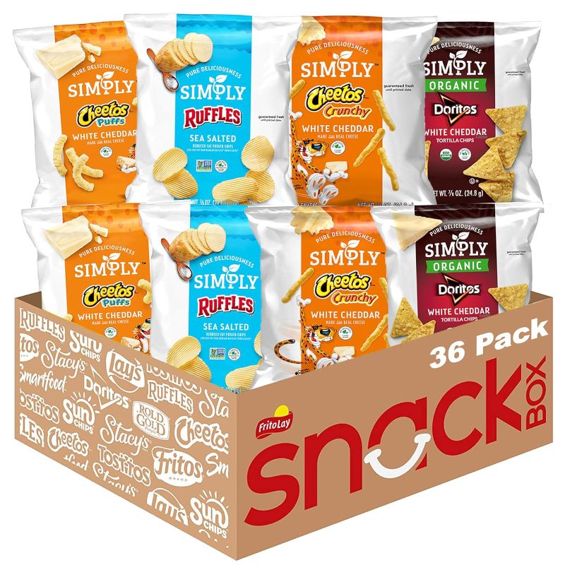 Photo 1 of ***EXP 08/13/2024*** Simply, Variety Pack Snacks, 0.875 Ounce (Pack of 36)