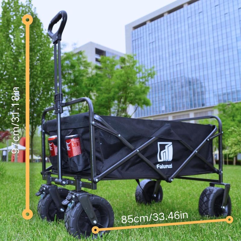 Photo 1 of ***STOCK PHOTO FOR REFERENCE ONLY*** Collapsible Foldable Wagon,Heavy Duty Folding Wagon Portable,Collapsible Wagon cart,Portable Large Capacity Utility Wagon Cart for Camping Fishing Sports...