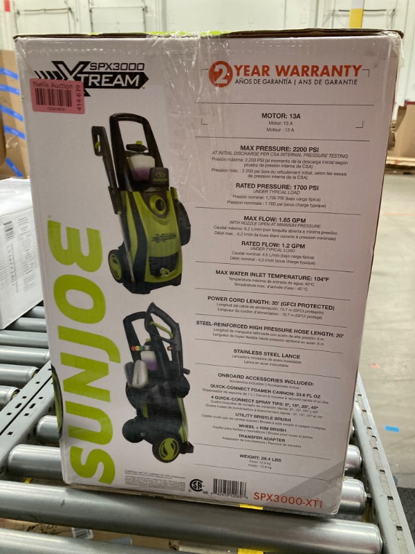 Photo 3 of *** FACTORY SEELED*** Sun Joe SPX3000-XT1 XTREAM 13-Amp Electric High Pressure Washer