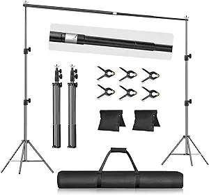 Photo 1 of  Photo Video Studio Adjustable Heavy Duty Background Support System Kit for Photography Parties Wedding