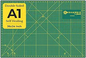 Photo 1 of 
24 x 36 Cutting Mat for Sewing, Self Healing Double Sided Quilting Crafts Mat - Fabric Cutting Mat - Non Slip surface - Rotary Cutting Board Green