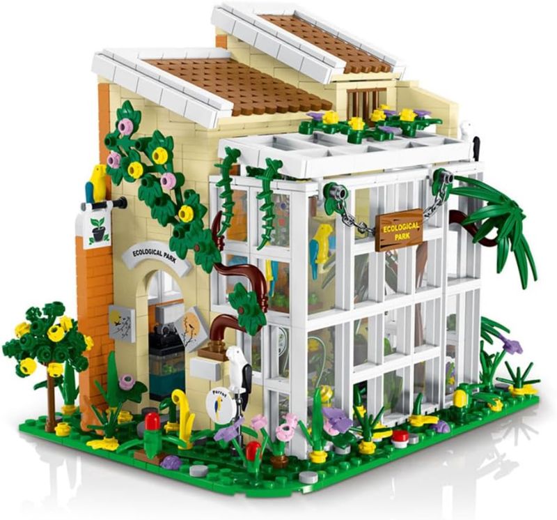 Photo 1 of Ecological Garden House Building Blocks 1506pcs: Botanical Park Display Building with LED Light, Collectible Construction Greenhouse Gift for Teens and Adults, Compatible with Lego