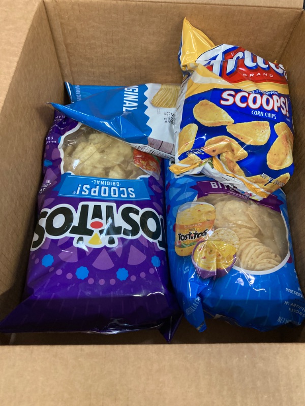 Photo 2 of Frito-Lay Good for Variety Pack with Tostitos Scoops Tostitos BiteSize Ruffles Fritos Pack, Big Bag Dipping Mix, 4 Count