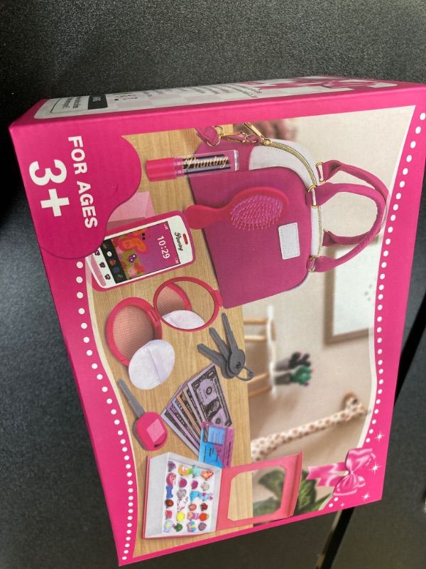 Photo 2 of GJZZ Little Girls Purse with Accessories and Pretend Makeup Toys for 3 4 5 6 7 Years Old Girls, 24 Jewel Rings in Box, My First Purse Set Girl Toys Age 4-5, Great Birthday Gift for Girls Age 3-8