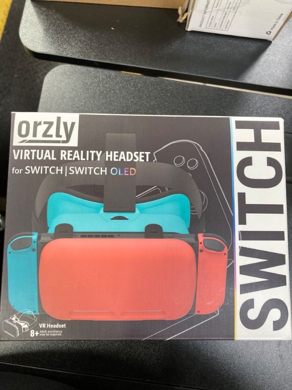 Photo 2 of Orzly VR Headset Designed for Nintendo Switch & Switch OLED Console with Adjustable Lens for a Virtual Reality Gaming Experience and for Labo VR - Colour Pop - Gift Boxed Edition Tanami