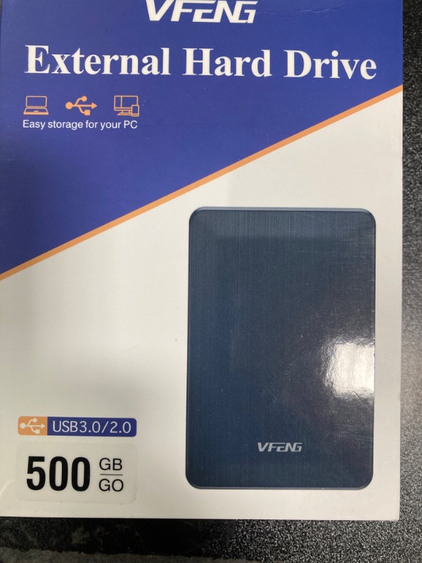 Photo 1 of 500GB Portable External Hard Drive, Ultra Slim 2.5" USB 3.0 HDD Compatible with Mac, Xbox, PS4, PC, Laptop, Xbox One/360, Xbox Series X/S, Storage Expansion Backup, Black 500GB Black