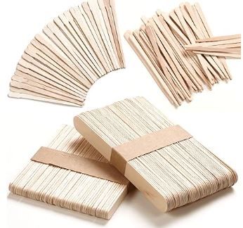 Photo 1 of 2 Pack Wooden Wax Sticks - HOOMBOOM 300 Pcs Waxing Sticks - 4 Style Assorted Wooden Wax Sticks - For Body Legs Face Eyebrow Waxing Applicator Spatulas for Hair Removal or Wood Craft Sticks
