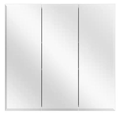 Photo 1 of 30-3/8 in. W x 30-3/16 in. H Rectangular Frameless Surface-Mount Tri-View Bathroom Medicine Cabinet with Mirror
2.9k
