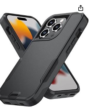 Photo 1 of for iPhone 15 Pro Max Case [Shockproof] [Dropproof],pocket-friendly, with port protection,Heavy Duty Protection Phone Case Cover for Apple iPhone 15 Pro Max 6.7 inch (Black)
