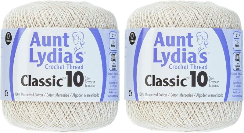 Photo 1 of **((2 Item Bundle)) Coats Crochet 2-Pack - Aunt Lydia Cro Cottn White