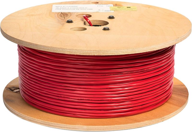 Photo 1 of 18 AWG 2/C Solid 100% Copper EWCS FPLR Riser Rated Shielded Fire Alarm Cable (UL) Certified - 500 Feet