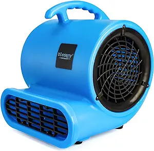 Photo 1 of 1/2HP ETL Listed Carpet Dryer Fan, 2200CFM Air Blower Mover for Home Drying, 15Ft Long Cord Portable Floor Blower Fan with 3-Speeds Daisy Chain Function (Blue)