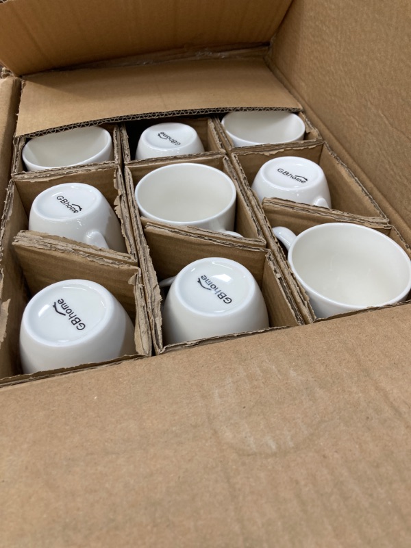 Photo 2 of 12 OZ Off White Coffee Mugs, Ceramic Bulk Coffee Mugs Set with Large Handle for Man, Woman, Light Weight Coffee Mugs for Latte/Cappuccino/Cocoa/Milk, Dishwasher & Microwave Safe, 36 pcs Set of 36 Off White2