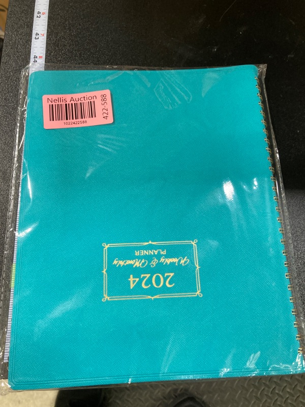 Photo 2 of 2024 Planner - Planner 2024, Monthly planner 2024 with Leather Cover, 8.5 x 11, from Jan 2024 to Dec 2024, Twin-Wire Binding, 12 Printed Monthly Tabs green-new