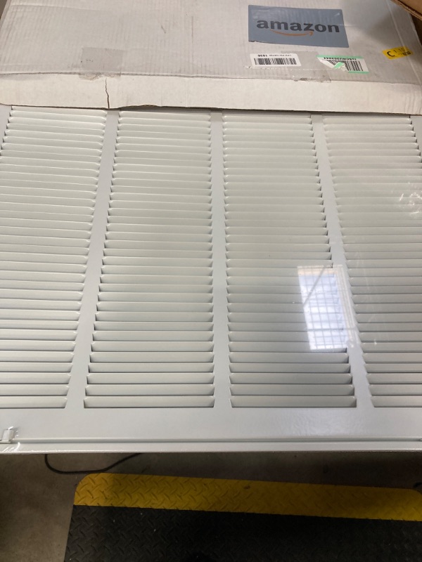 Photo 2 of 24"x24" Steel AIR Return Filter Grille, OPENABLE FACE, White & PAINTABLE