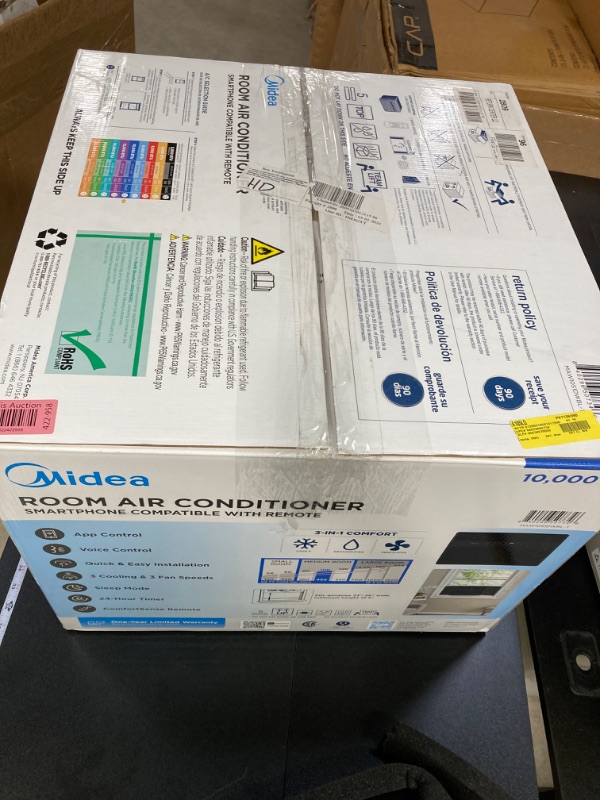 Photo 3 of ***(PARTS MAY BE MISSING)***
Restored Midea 8,000 BTU 115V Smart Window Air Conditioner with Comfort Sense Remote, Black, MAW08S1WBL (Refurbished)