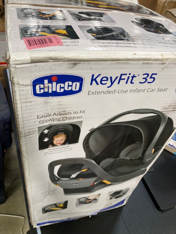 Photo 2 of Chicco KeyFit 35 Infant Car Seat - Onyx | Black Durable Woven Seat Pad Onyx