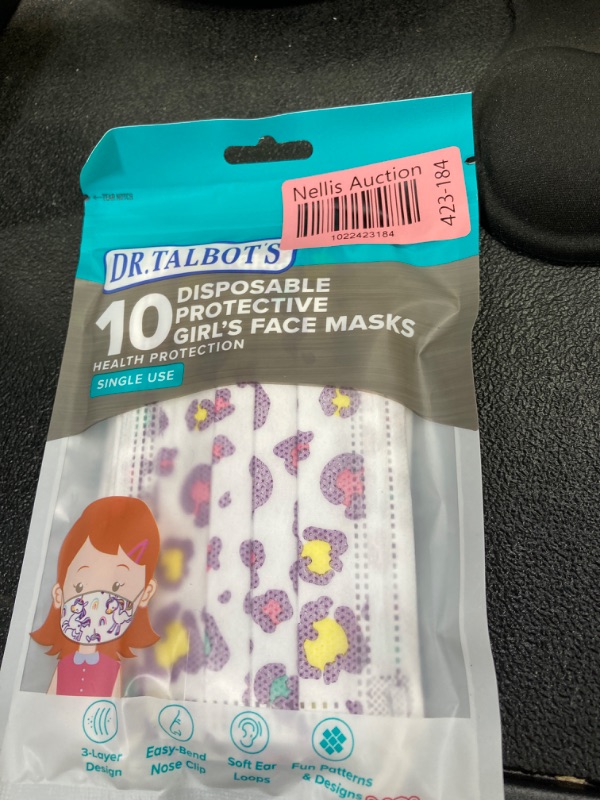 Photo 2 of Dr. Talbot's Disposable Protective Face Masks for Kids 2-5 Years (10 Count) and Prints (10 Count) Neutral 20 Count (Pack of 2)