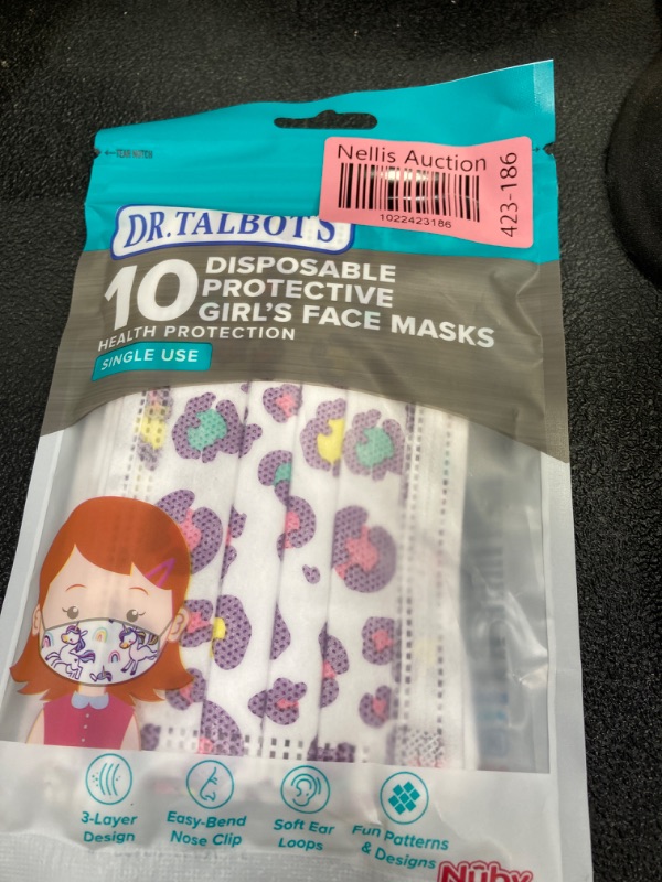 Photo 2 of Dr. Talbot's Disposable Protective Face Masks for Kids 2-5 Years (10 Count) and Prints (10 Count) Neutral 20 Count (Pack of 2)