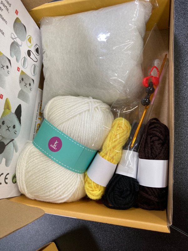 Photo 2 of **2 Pack** Olikraft Amigurumi ??????? ??? for Adults and Kids - Intermediate Animal Projects with Knitting & Crochet Kit Supplies, Perfect for Crafting Stuffed Animals and Gifts (Cat)