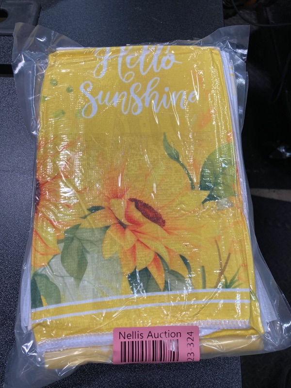 Photo 3 of **2 Pack** Feuille Sunflower Kitchen Towels Set of 2 Decorative Summer Dish Towels for Kitchen Yellow Kitchen Decor Microfiber Spring Tea Towels (18x28 Inches)