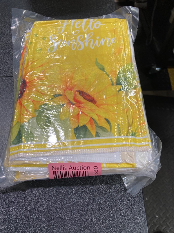 Photo 3 of **2 Pack** Feuille Sunflower Kitchen Towels Set of 2 Decorative Summer Dish Towels for Kitchen Yellow Kitchen Decor Microfiber Spring Tea Towels (18x28 Inches)