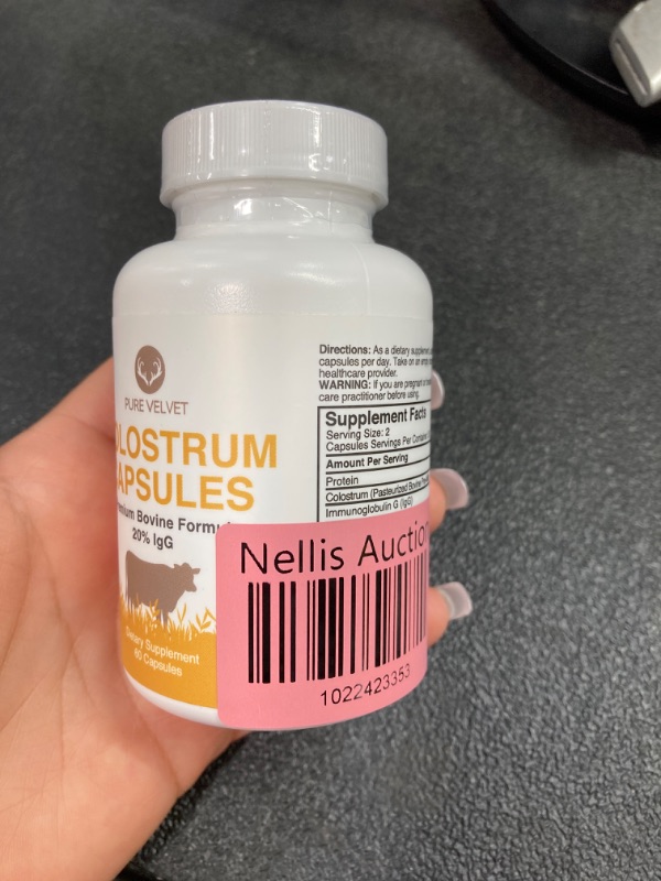 Photo 2 of Bovine Colostrum Capsules | Bovine Lactoferrin Supplement for Gut Health, Colostrum Supplement & Colostrum Now with Probiotics, Lactoferrin Supplement | Immunoglobulin (IgG) - 60 IgG Immune Capsules