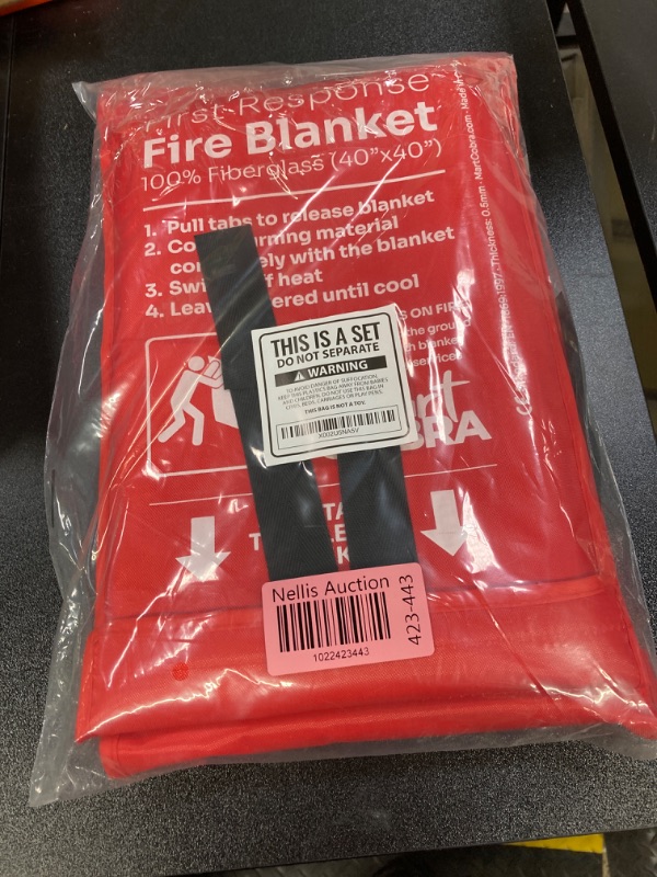 Photo 2 of Mart Cobra Emergency Fire Blanket for Home and Kitchen Fire Extinguishers for The House x2 Prepared Fiberglass Fire Blankets Emergency for Home Fireproof Blanket Fire Retardant Blankets Grease Spray